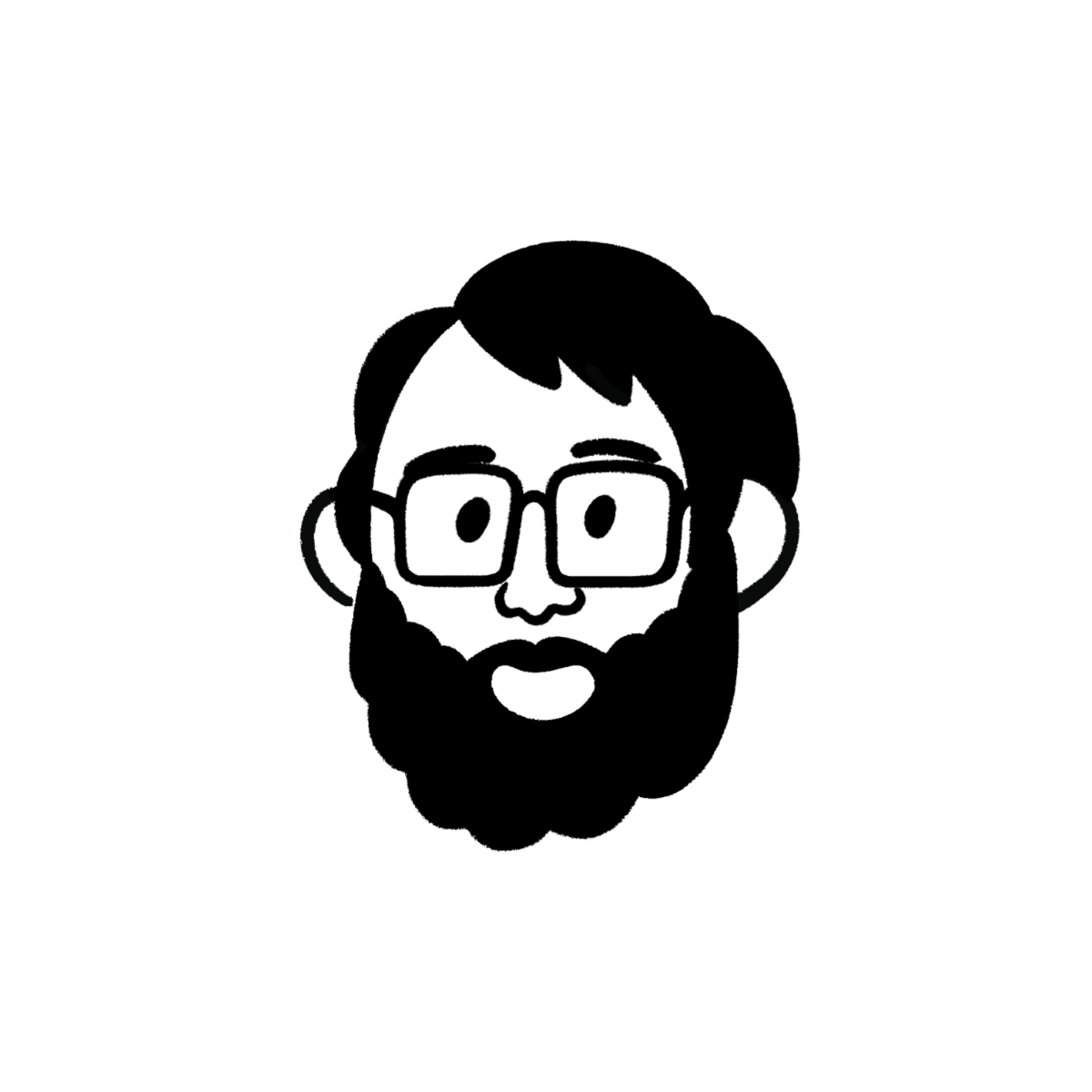 A black and white illustrated portrait of Lak